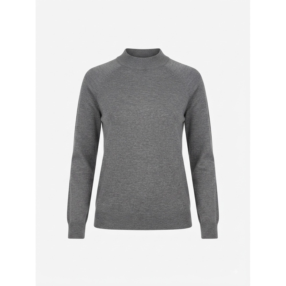 Zara Mock Neck Sweater Mens Small Grey Raglan Knit Pullover Good